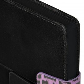 Ежедневник недатированный А5 138х213мм BRAUBERG Safari, под кожу, магнит 160л, Leopard, фиолетовый, 116593