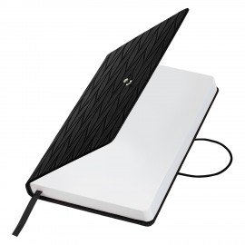 Ежедневник недатированный А5 138х213мм BRAUBERG Braided, под кожу, гвоздик 160л, черный, 116595