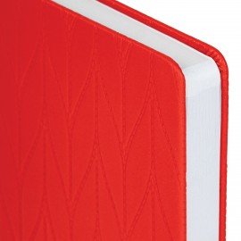 Ежедневник недатированный А5 138х213мм BRAUBERG Braided, под кожу, гвоздик 160л, красный, 116597