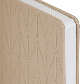 Ежедневник недатированный А5 138х213мм BRAUBERG Braided, под кожу, гвоздик 160л, бежевый, 116598