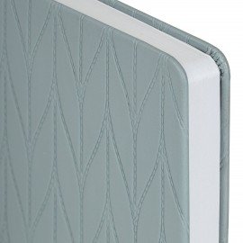 Ежедневник недатированный А5 138х213мм BRAUBERG Braided, под кожу, гвоздик 160л, серо-голубой, 116599