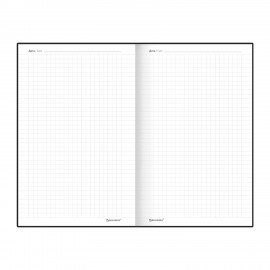 Блокнот А5 138x213мм BRAUBERG Tissage, под кожу, 80л, резинка, клетка, черный, 116601