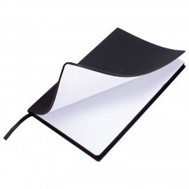 Блокнот А5 138x213мм BRAUBERG Personal, под кожу, 80 листов, клетка, черный, 116608