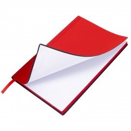 Блокнот А5 138x213мм BRAUBERG Personal, под кожу, 80 листов, клетка, красный, 116609