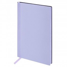 Блокнот А5 138x213мм BRAUBERG Personal, под кожу, 80 листов, клетка, лавандовый, 116610