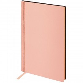 Блокнот А5 138x213мм BRAUBERG Personal, под кожу, 80 листов, клетка, розовый, 116611