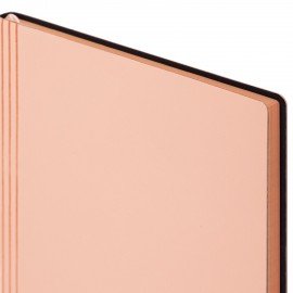 Блокнот А5 138x213мм BRAUBERG Personal, под кожу, 80 листов, клетка, розовый, 116611