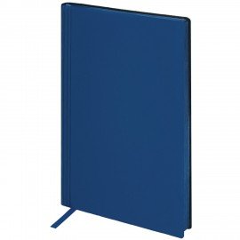 Блокнот А5 138x213мм BRAUBERG Personal, под кожу, 80 листов, клетка, синий, 116613