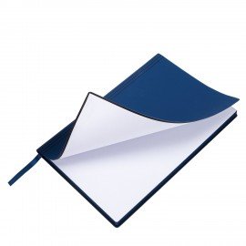 Блокнот А5 138x213мм BRAUBERG Personal, под кожу, 80 листов, клетка, синий, 116613