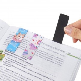 Закладки для книг МАГНИТНЫЕ, "ДЛЯ ДЕВОЧЕК", набор 12 штук, 60x20 мм, FUNSTER, 116654