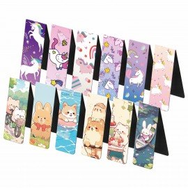 Закладки для книг МАГНИТНЫЕ, "ДЛЯ ДЕВОЧЕК", набор 12 штук, 60x20 мм, FUNSTER, 116654