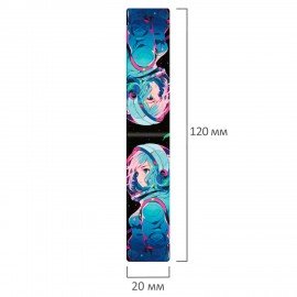 Закладки для книг МАГНИТНЫЕ, "АНИМЕ", набор 12 штук, 60x20 мм, FUNSTER, 116655