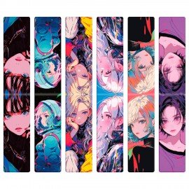 Закладки для книг МАГНИТНЫЕ, "АНИМЕ", набор 12 штук, 60x20 мм, FUNSTER, 116655