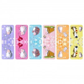 Закладки для книг МАГНИТНЫЕ, "ЯРКИЙ МИКС", набор 30 штук, 35x25 мм, FUNSTER, 116657