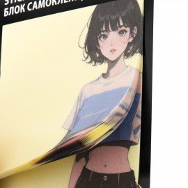 Блок самоклеящийся (стикеры) BRAUBERG ANIME, 73х73 мм, 20 листов, 116709