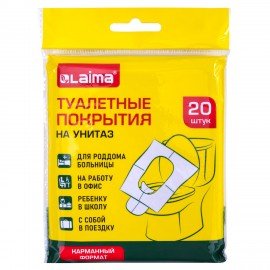 Накладки покрытия для унитаза КОМПЛЕКТ 20 шт. школа/офис/больница/роддом/поездка LAIMA, 116732