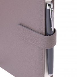 Ежедневник в подарочном наборе 5в1 А5 145x212мм BRAUBERG "President", под кожу, 160 листов, серый, 116854