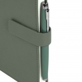 Ежедневник в подарочном наборе 5в1 А5 145x212мм BRAUBERG "President", под кожу, 160 листов, зеленый, 116855