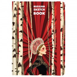 Скетчбук, белая бумага 80г/м 145х203мм, 80л, резинка, твердый, BRAUBERG ART DEBUT, Дизайн 4, 116894