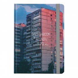 Скетчбук, белая бумага 80г/м 145х203мм, 80л, резинка, твердый, BRAUBERG ART DEBUT, Дизайн 5, 116895