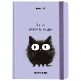 Скетчбук, белая бумага 120г/м 145х203мм, 80л, резинка, твердый, BRAUBERG ART DEBUT, Дизайн 2, 116897