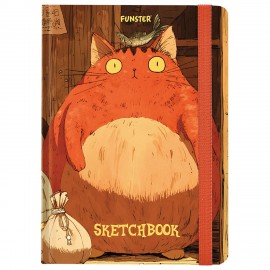 Скетчбук, белая бумага 120г/м 145х203мм, 80л, резинка, твердый, BRAUBERG ART DEBUT, Дизайн 3, 116898