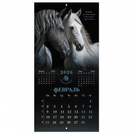 Календарь настенный перекидной 2026г, BRAUBERG, 12 листов, 28,5х28,5см, Символ года, 116928