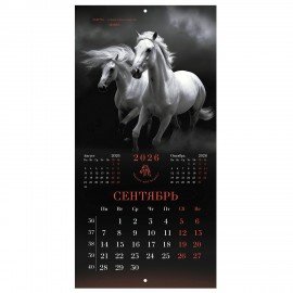 Календарь настенный перекидной 2026г, BRAUBERG, 12 листов, 28,5х28,5см, Символ года, 116928