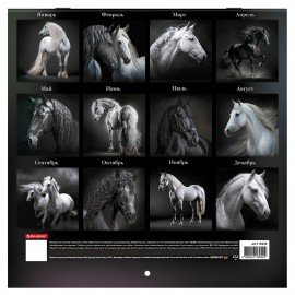 Календарь настенный перекидной 2026г, BRAUBERG, 12 листов, 28,5х28,5см, Символ года, 116928