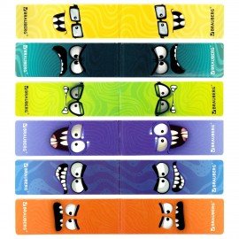 Закладки для книг МАГНИТНЫЕ, BRAUBERG "CUTE MONSTERS", набор 6 штук, 60x20 мм, 116995
