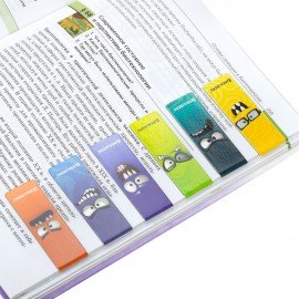 Закладки для книг МАГНИТНЫЕ, BRAUBERG "CUTE MONSTERS", набор 6 штук, 60x20 мм, 116995