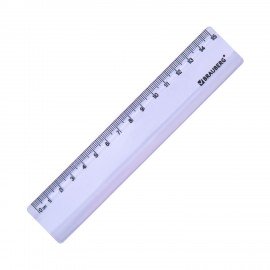 Линейка пластиковая 15 см BRAUBERG "PASTEL", тонированная, ассорти, 117012