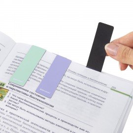 Закладки для книг МАГНИТНЫЕ, "PASTEL", набор 6 штук, 60x20 мм, BRAUBERG, 117013
