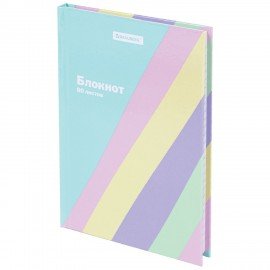 Блокнот МАЛЫЙ ФОРМАТ 110х147мм, А6, 80л, твёрдый, клетка, выборочный лак, BRAUBERG Pastel, 117017