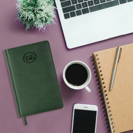 Ежедневник датированный 2026 А5 138x213мм BRAUBERG Favorite, под кожу, зеленый, 117038