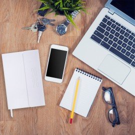 Ежедневник датированный 2026 А5 138x213мм BRAUBERG Towny, под кожу, клапан, белый, 117042