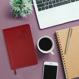 Ежедневник датированный 2026 А5 138x213мм BRAUBERG Comodo, под кожу, красный, 117048