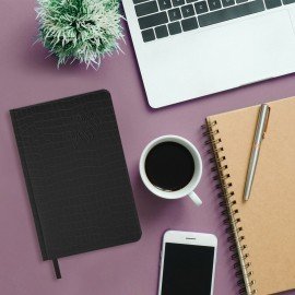 Ежедневник датированный 2026 А5 138x213мм BRAUBERG Comodo, под кожу, черный, 117049