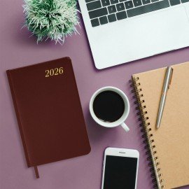 Ежедневник датированный 2026 А5 138x213мм BRAUBERG Iguana, под кожу, коричневый, 117057