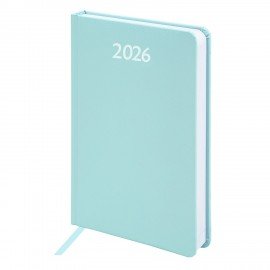 Ежедневник датированный 2026 А5 138x213мм BRAUBERG Profile, балакрон, мятный, 117074