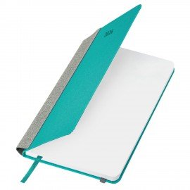 Ежедневник датированный 2026 А5 138x213мм BRAUBERG Mosaic, под кожу, держатель для ручки, бирюза, 117110