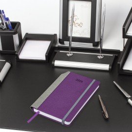 Ежедневник датированный 2026 А5 138x213мм BRAUBERG Mosaic, под кожу, карман для ручки, фиолетовый, 117113