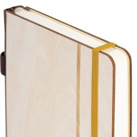 Ежедневник недатированный А5 145х210мм BRAUBERG "Natural", резинка, держатель 160л, деревянный, 117136