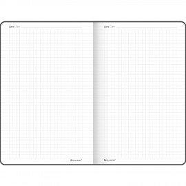 Блокнот А5 135x210мм BRAUBERG "Denim", ткань/экокожа, резинка, держатель, 80л клетка, голубой, 117138