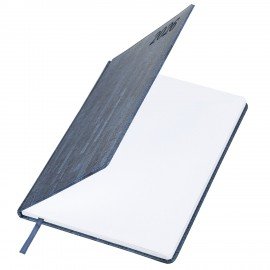 Еженедельник датированный 2026 БОЛЬШОЙ ФОРМАТ 210х297мм А4 BRAUBERG Wood, под кожу, синий, 117158