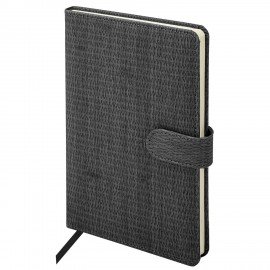 Еженедельник датированный 2026 А5 145х215мм BRAUBERG Augustus, под кожу, черный, 117161