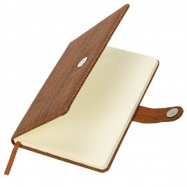 Еженедельник датированный 2026 А5 145х215мм BRAUBERG Augustus, под кожу, коричневый, 117162