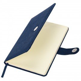 Еженедельник датированный 2026 А5 145х215мм BRAUBERG Augustus, под кожу, темно-синий, 117164