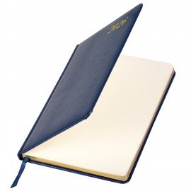 Еженедельник датированный 2026 А5 145х215мм BRAUBERG Iguana, под кожу, синий, 117170