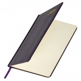 Еженедельник датированный 2026 А5 145х215мм BRAUBERG Iguana, под кожу, темно-фиолетовый, 117172